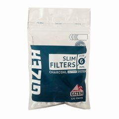 GIZEH FILTROS SLIM CARBONO 6mm (bolsa x 120)