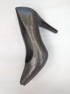 Luis XV Stiletto Clásico Fantasía Negro - comprar online