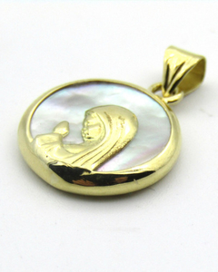 Virgen Niña 12mm De Oro 18 K Y Cristal De Roca (116245) - comprar online