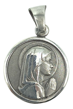 Medalla Virgen Niña 18mm Plata 925 Creo Joyas