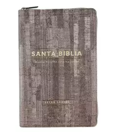 Santa Biblia NVI Letra Grande, Tamaño Manual Con Cierre – Cuero Ecologico Madera