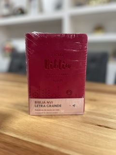 SANTA BIBLIA NVI LETRA GRANDE, COMPACTA – FUCSIA