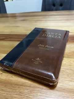 Biblia Reina Valera 1960 Letra Grande Concordancia Tapa Fina PU Bitono Palabras Jesús en Cursiva