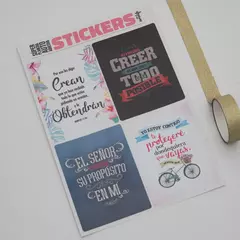 Plancha Stickers - 4 Autoadhesivos