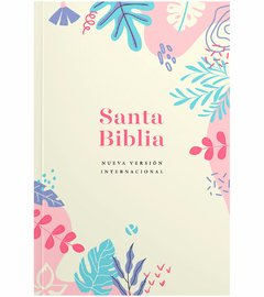 BIBLIA NVI ULTRAFINA -TAPA RUSTICA CREMA/FLORES Moo