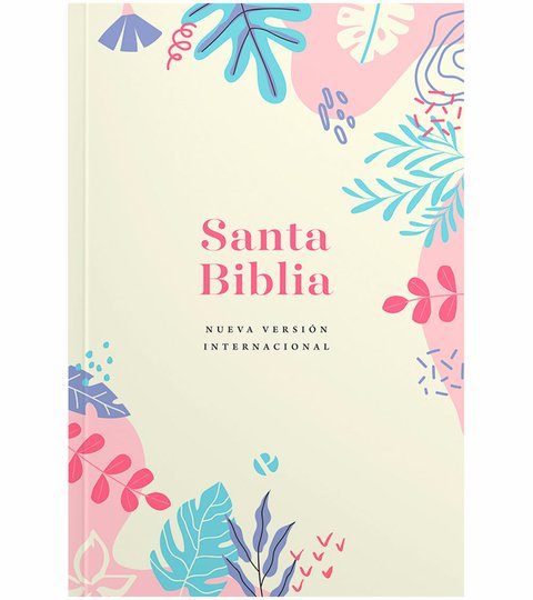 BIBLIA NVI ULTRAFINA -TAPA RUSTICA CREMA/FLORES Moo