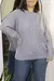 Sweater tejido con lycra de mujer, modelo Toronto, color gris.