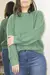 Sweater tejido de mujer, modelo Petra, color Verde.