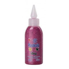 ADHESIVO CON GLITTER PLASTICOLA 38 GRS BRILLITOS MAGENTA