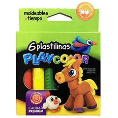 PLASTILINA PLAYCOLOR X 6 SURT.