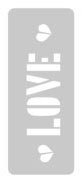 EQ STENCIL MINI 45 X 170 N°297 LOVE - comprar online