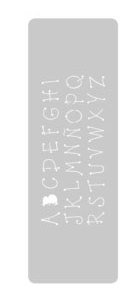 EQ STENCIL GRANDE 135 X 300 N° 35 ABECEDARIO COUNTRY - comprar online