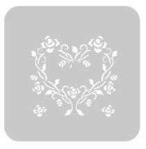 EQ STENCIL CUADRADO 150 X 150 N° 913 CORAZON EN ROSAS - comprar online