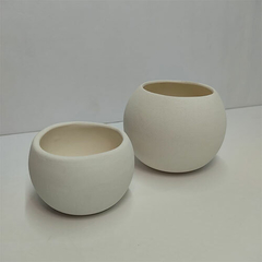 BIZCOCHO CERAMICO MACETA ESFERA 10 CM