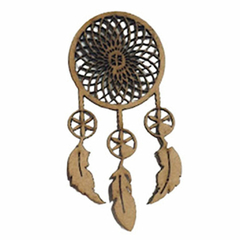 ATRAPASUEÑOS MANDALA Y PLUMAS 40 CM N°2 C-LASER