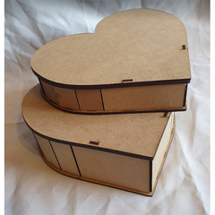 CAJA FORMA CORAZON 20X20X7 CM C-LASER