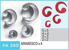 CORTANTE FLOGUS FA340 ARABESCO X 4 (5X5 / 4X4 / 3X3 / 2X2 CM)