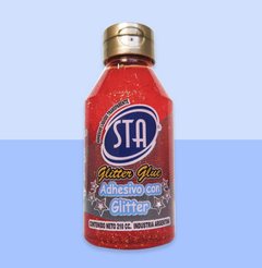 ADHESIVO CON GLITTER STA 210 CC ROJO