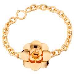 PULSEIRA FLOR E ELOS EM SEMIJOIA - comprar online