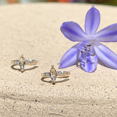 PIERCING CRISTAL E TANZANITE