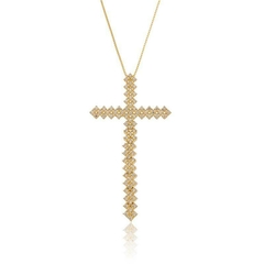 COLAR CRUCIFIXO THÁSSIA EM SEMIJOIA - Bijoux Maysa Úrsula