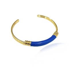 BRACELETE COLORIDO AZUL ROYAL EM SEMIJOIA