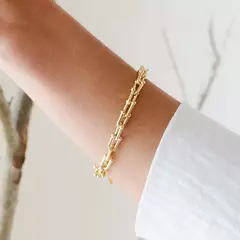 PULSEIRA DE ELOS MODERNOS INSPIRED EM SEMIJOIA - comprar online