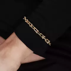 PULSEIRA DE ELOS MODERNOS INSPIRED EM SEMIJOIA - Bijoux Maysa Úrsula