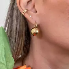 ARGOLA ESFERA BOLD EM SEMIJOIA - Bijoux Maysa Úrsula