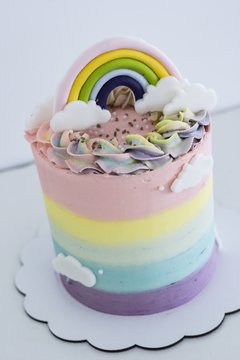 Rainbow Buttercream Cake