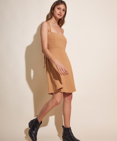 Vestido TUCK de crepe cruzado en espalda 633 - Siempre al Top Cipolletti