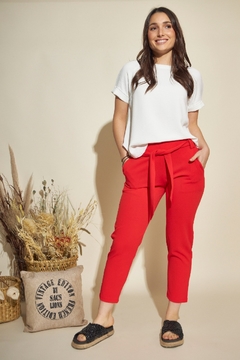 Pantalon de vestir TUCK 500 Rojo