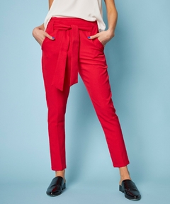 Pantalón de vestir TUCK 637 Rojo