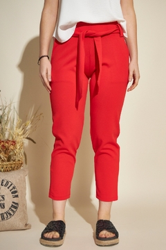 Pantalon de vestir TUCK 500 Rojo - comprar online