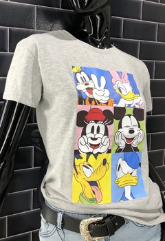 Remera estampada "Disney" gris - comprar online