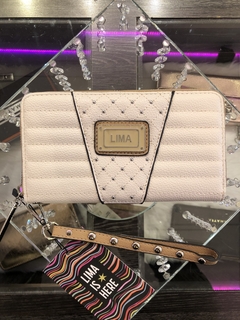 Billetera Lima "Zoe" tachas beige 394