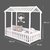 Cama Infantil Montessoriano Casinha com Grade Bruna - (Branco) - comprar online