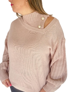 jersey cuello alto palo rosa talla L - comprar online