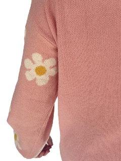 sweater rosa flores talla M - comprar online