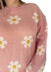 sweater rosa flores talla M