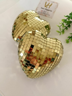 corazón dorado decorativo - tienda online