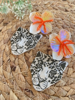 Aros tigre con flor tornasol - comprar online