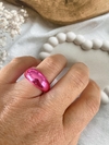 Anillo acrílico fucsia