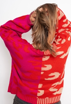 sweater print botones delanteros - comprar online
