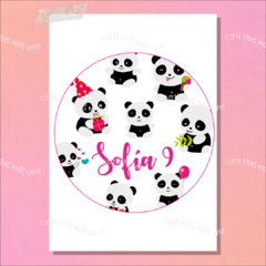 Fototorta Pandas con nombre editable x1