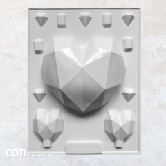 Placa grande corazon diamante piñata x1