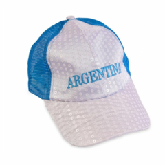 Gorra Argentina con lentejuelas x1