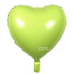 Globo corazón verde limón 46cm x1