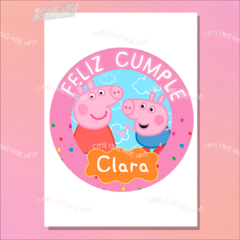 Fototorta Peppa Pig con nombre editable x1