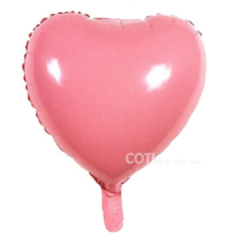 Globo corazón rosa pastel 46cm x1 - comprar online